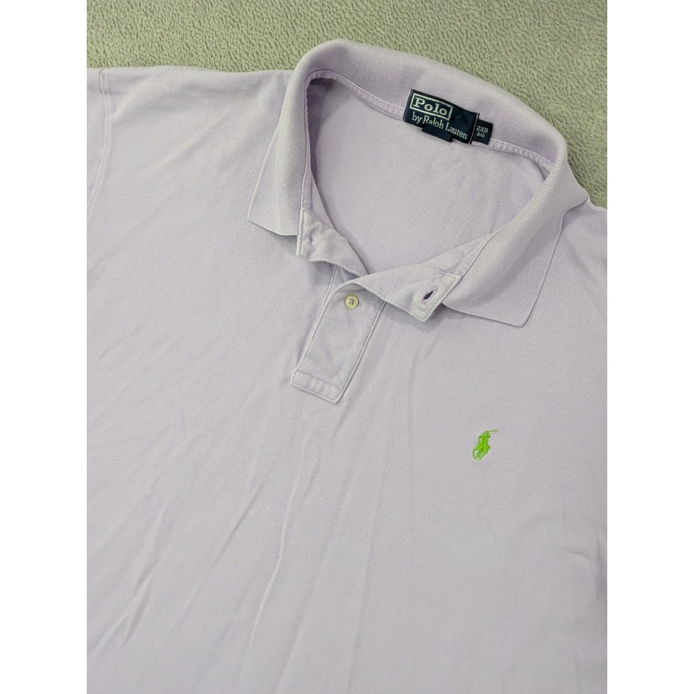 Polo Ralph Lauren Mens Big Tall 2XB Lavender Short Sleeve Polo Shirt Pony